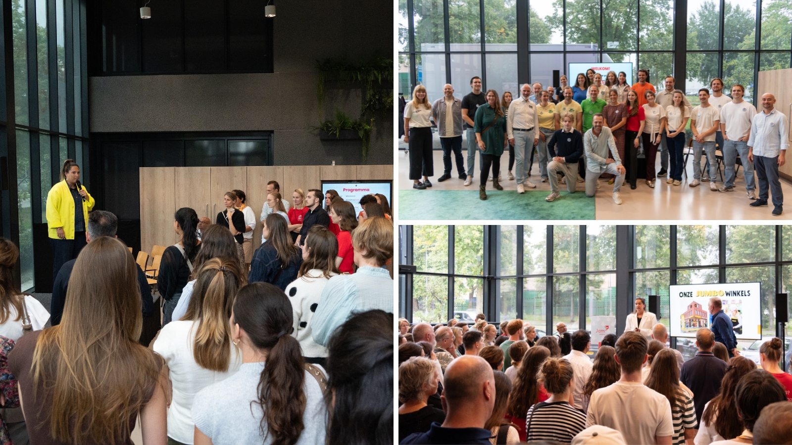 Tijdens het interactieve programma vertelden keynote sprekers van Sligro en Jumbo over de route naar her schap
